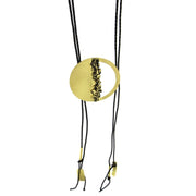 Lange Halskette mit grossem goldenen Kreis - HALFMOON Halsketten KOOMPLIMENTS 