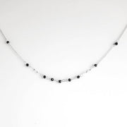 Choker Kette Silber mit schwarzen Perlen - Secret Halsketten KOOMPLIMENTS