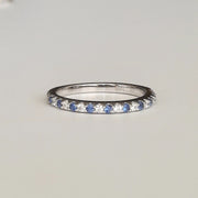 Damen Ring aus Silber mit Zirkonia Steinen - Blue Magic Ringe KOOMPLIMENTS
