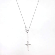 Feine 925 Silber Halskette - Infinity Kreuz Halsketten KOOMPLIMENTS
