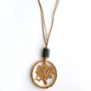 Goldene Halskette mit Lebensbaum Halskette KOOMPLIMENTS
