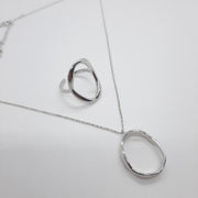 Moderner Ring ovaler Kreis Silber - Cosmos Ringe KOOMPLIMENTS