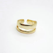 Trendiger Ring aus Silber vergoldet - Trend Gold Ringe KOOMPLIMENTS