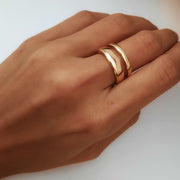 Trendiger Ring aus Silber vergoldet - Trend Gold Ringe KOOMPLIMENTS